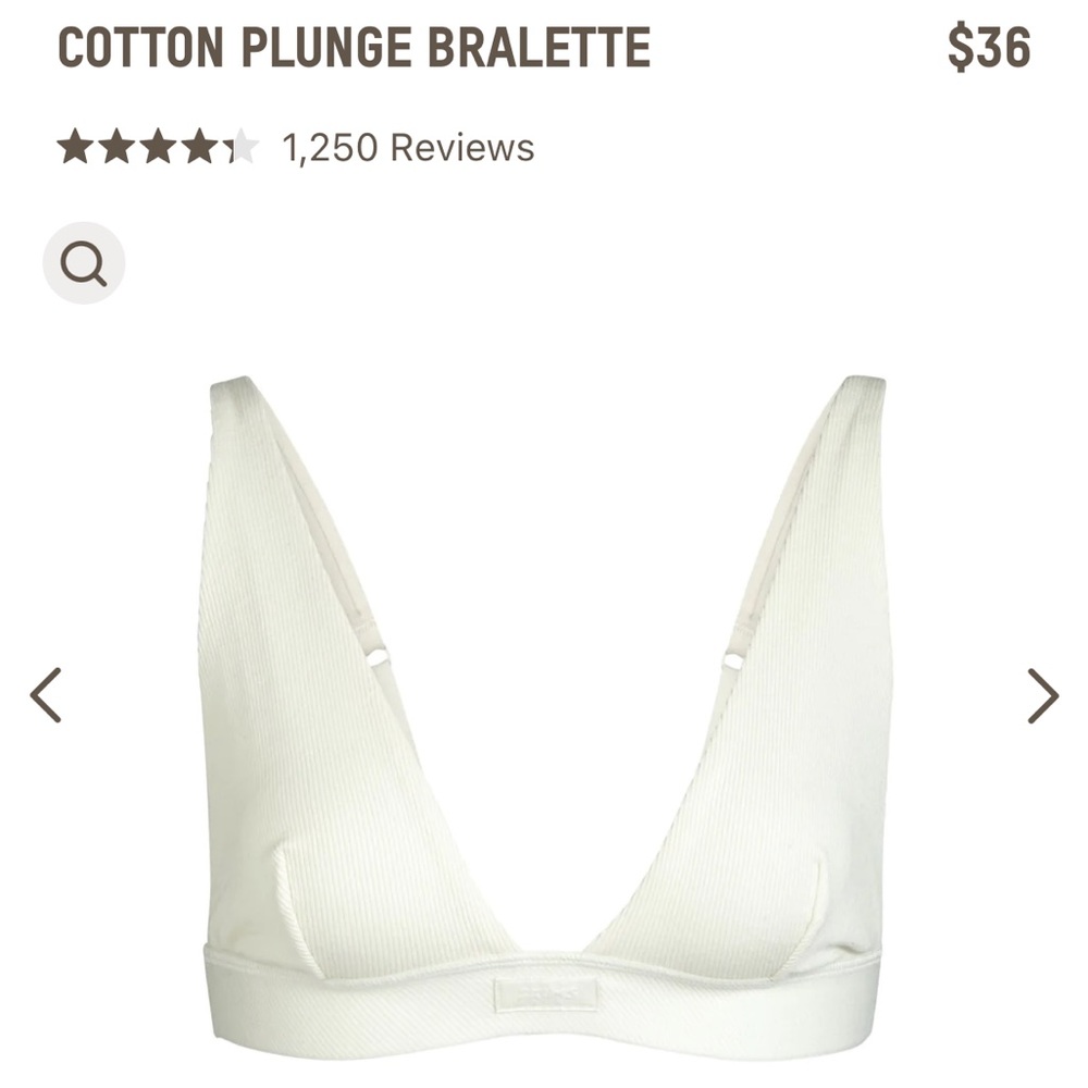 SKIMS — COTTON PLUNGE BRA